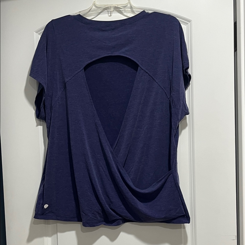 Zella Purple Back Cut Out Top